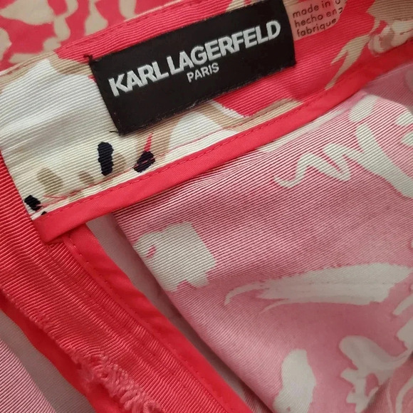 Karl Lagerfeld Pleated Pink Skirt Size L - Picture 4 of 4